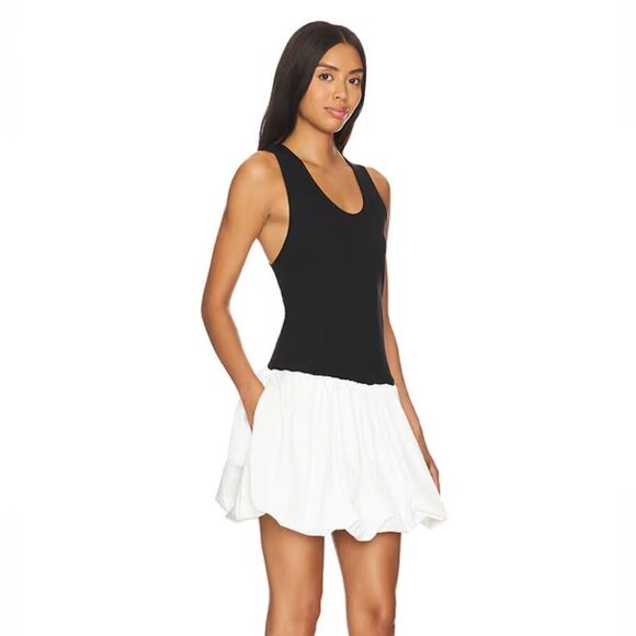 NWT The Femm Teresa Dress Black & White bubble skirt mini tank Revolve S - Picture 2 of 9